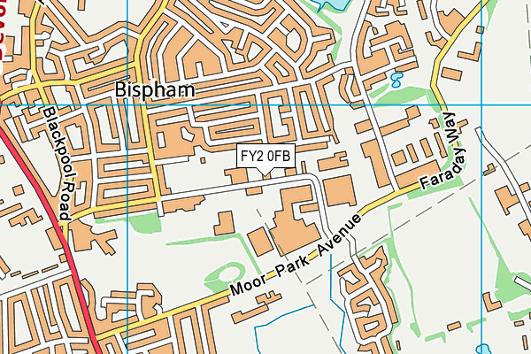 FY2 0FB map - OS VectorMap District (Ordnance Survey)