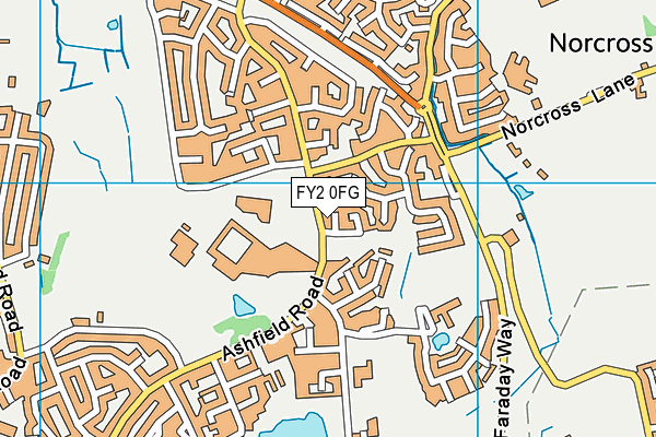 FY2 0FG map - OS VectorMap District (Ordnance Survey)