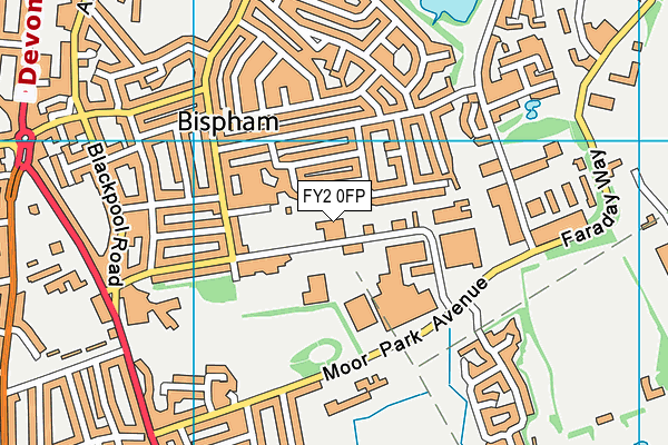 FY2 0FP map - OS VectorMap District (Ordnance Survey)