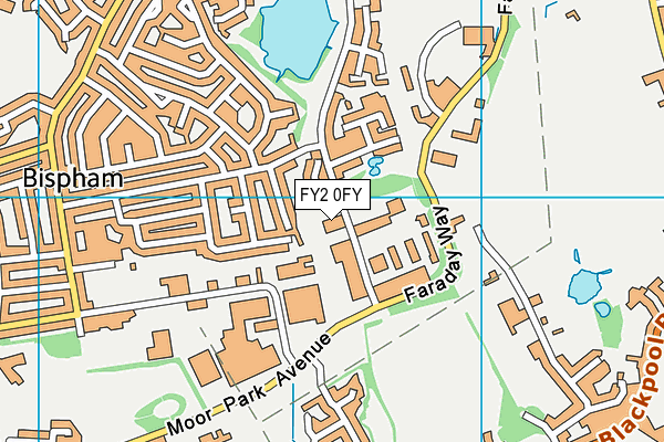 FY2 0FY map - OS VectorMap District (Ordnance Survey)