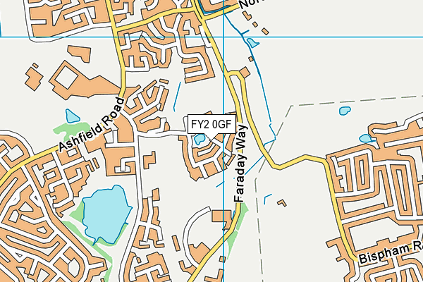 FY2 0GF map - OS VectorMap District (Ordnance Survey)