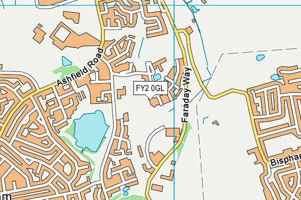 FY2 0GL map - OS VectorMap District (Ordnance Survey)