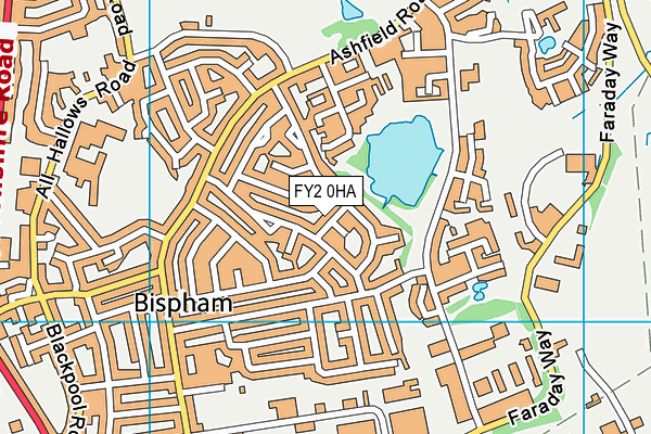 FY2 0HA map - OS VectorMap District (Ordnance Survey)