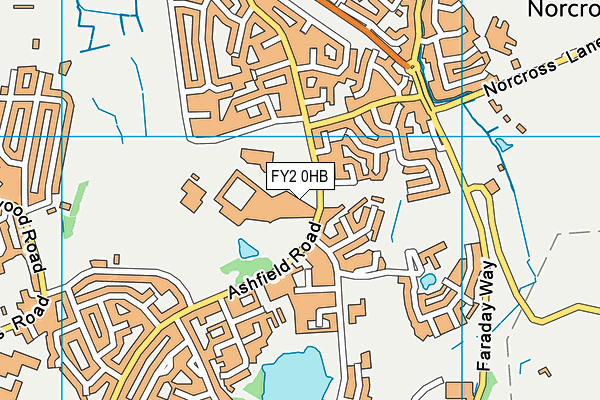 FY2 0HB map - OS VectorMap District (Ordnance Survey)