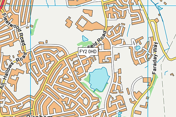 FY2 0HD map - OS VectorMap District (Ordnance Survey)
