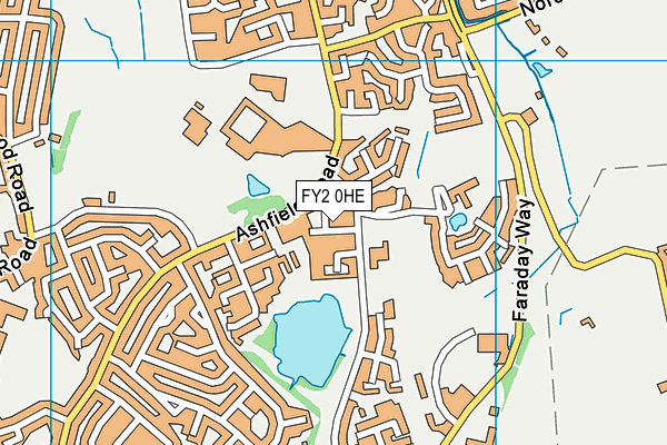 FY2 0HE map - OS VectorMap District (Ordnance Survey)