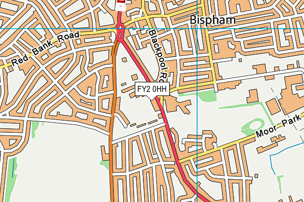 FY2 0HH map - OS VectorMap District (Ordnance Survey)