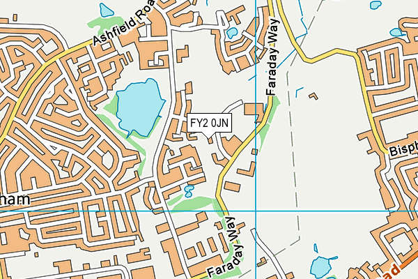 FY2 0JN map - OS VectorMap District (Ordnance Survey)
