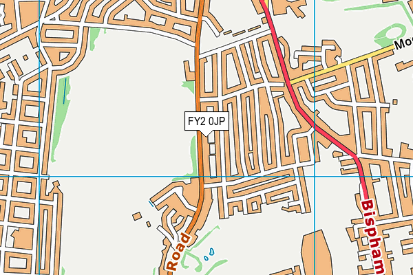 FY2 0JP map - OS VectorMap District (Ordnance Survey)