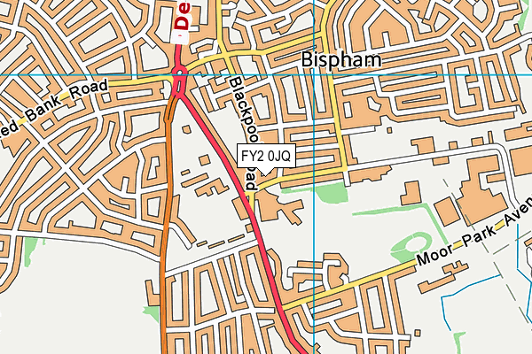 FY2 0JQ map - OS VectorMap District (Ordnance Survey)