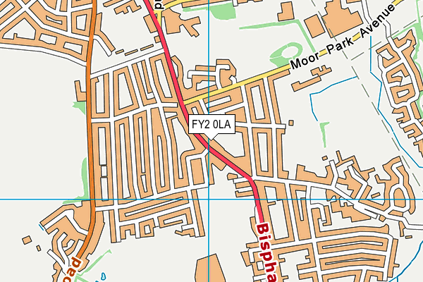 FY2 0LA map - OS VectorMap District (Ordnance Survey)