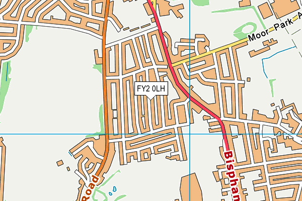 FY2 0LH map - OS VectorMap District (Ordnance Survey)