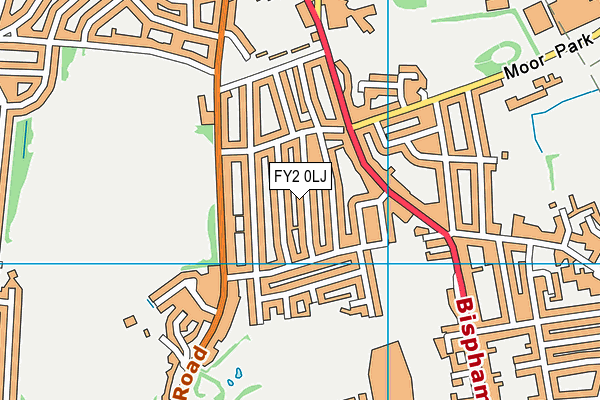 FY2 0LJ map - OS VectorMap District (Ordnance Survey)