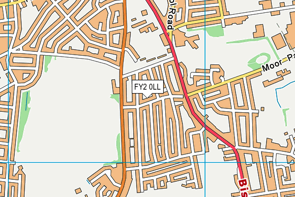 FY2 0LL map - OS VectorMap District (Ordnance Survey)