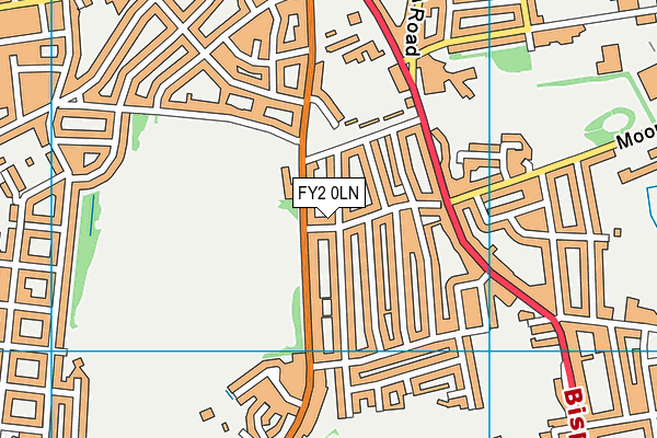 FY2 0LN map - OS VectorMap District (Ordnance Survey)