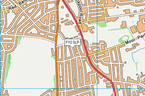 FY2 0LP map - OS VectorMap District (Ordnance Survey)