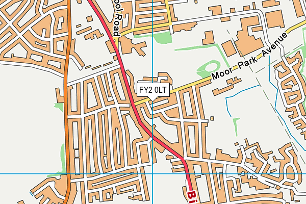 FY2 0LT map - OS VectorMap District (Ordnance Survey)