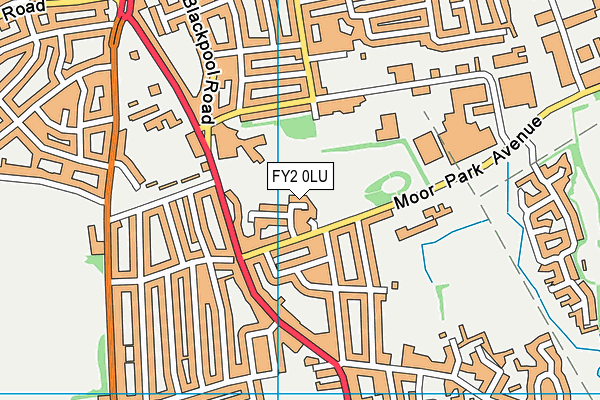 FY2 0LU map - OS VectorMap District (Ordnance Survey)