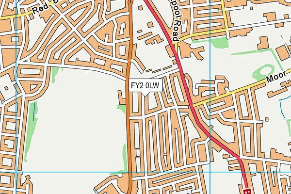 FY2 0LW map - OS VectorMap District (Ordnance Survey)