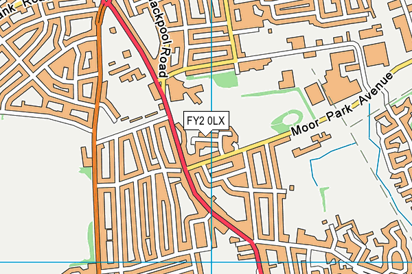 FY2 0LX map - OS VectorMap District (Ordnance Survey)