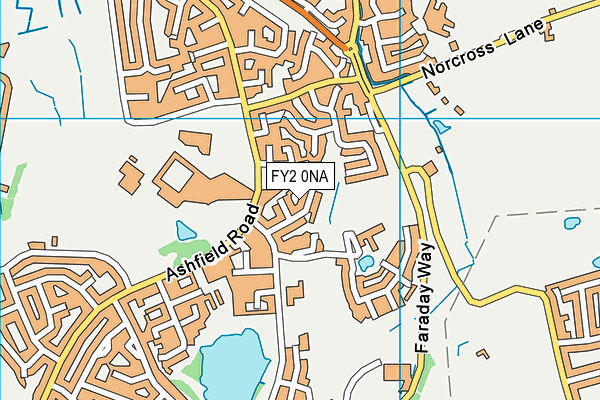 FY2 0NA map - OS VectorMap District (Ordnance Survey)