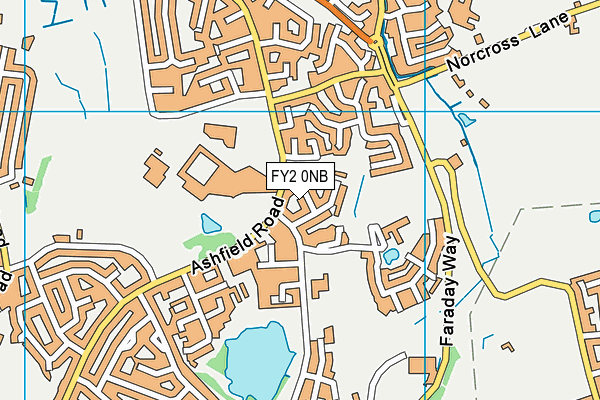 FY2 0NB map - OS VectorMap District (Ordnance Survey)