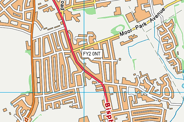 FY2 0NT map - OS VectorMap District (Ordnance Survey)