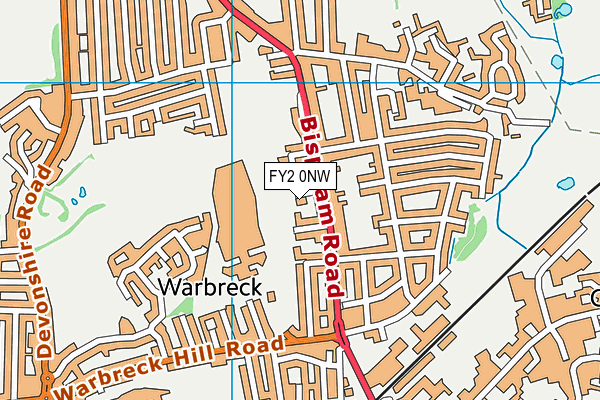 FY2 0NW map - OS VectorMap District (Ordnance Survey)