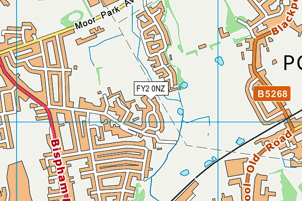 FY2 0NZ map - OS VectorMap District (Ordnance Survey)
