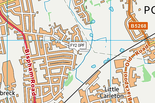 FY2 0PF map - OS VectorMap District (Ordnance Survey)