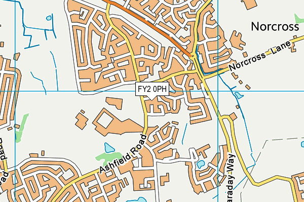 FY2 0PH map - OS VectorMap District (Ordnance Survey)