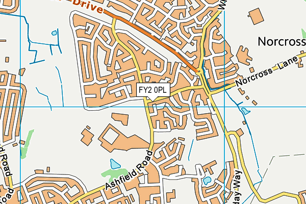 FY2 0PL map - OS VectorMap District (Ordnance Survey)