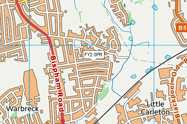 FY2 0PR map - OS VectorMap District (Ordnance Survey)