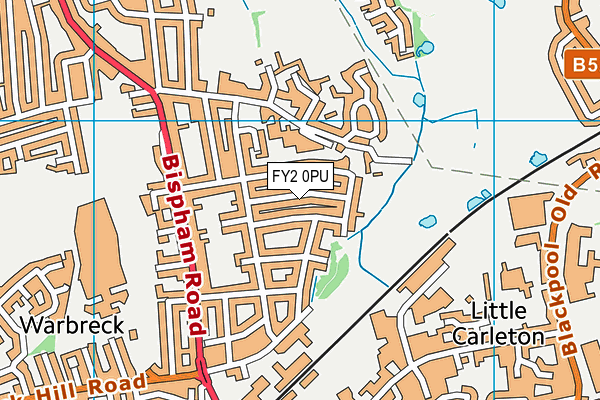 FY2 0PU map - OS VectorMap District (Ordnance Survey)