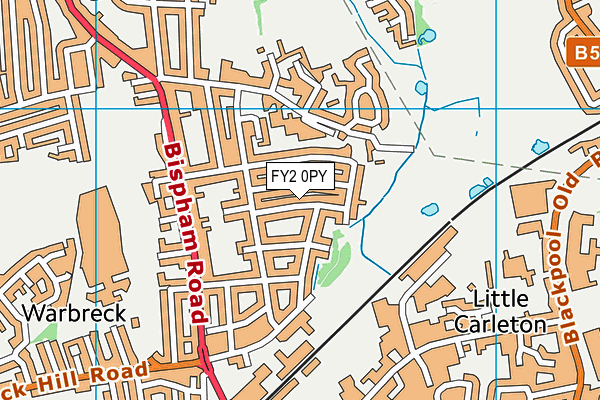 FY2 0PY map - OS VectorMap District (Ordnance Survey)