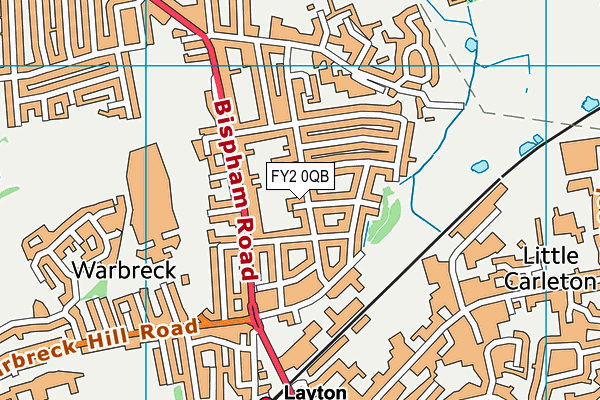 FY2 0QB map - OS VectorMap District (Ordnance Survey)
