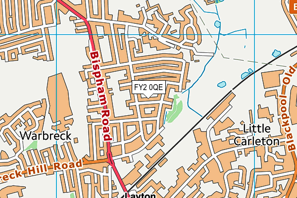 FY2 0QE map - OS VectorMap District (Ordnance Survey)