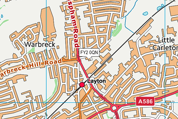 FY2 0QN map - OS VectorMap District (Ordnance Survey)