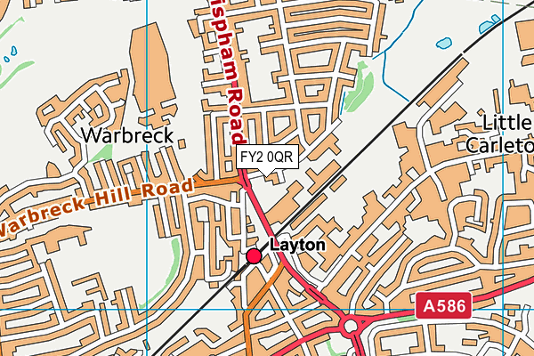 FY2 0QR map - OS VectorMap District (Ordnance Survey)