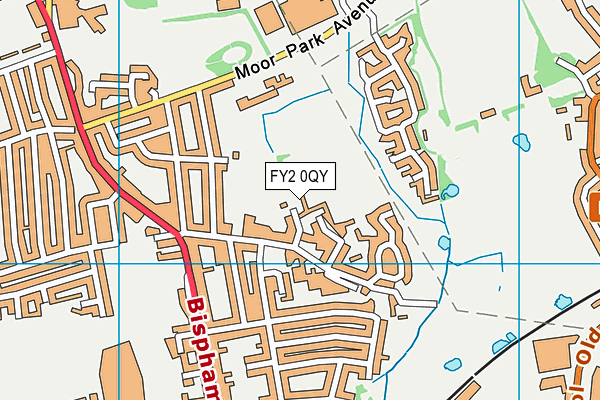 FY2 0QY map - OS VectorMap District (Ordnance Survey)