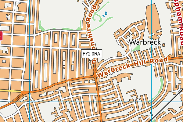 FY2 0RA map - OS VectorMap District (Ordnance Survey)