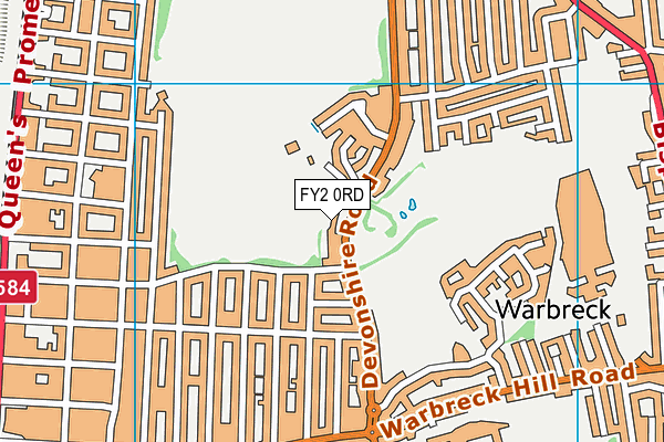 FY2 0RD map - OS VectorMap District (Ordnance Survey)