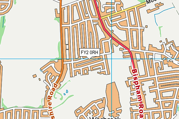 FY2 0RH map - OS VectorMap District (Ordnance Survey)