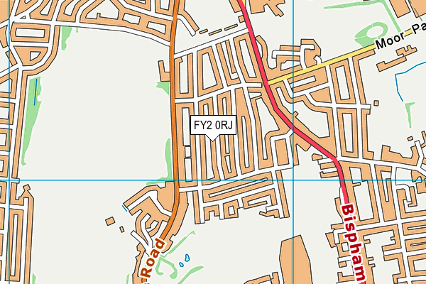 FY2 0RJ map - OS VectorMap District (Ordnance Survey)
