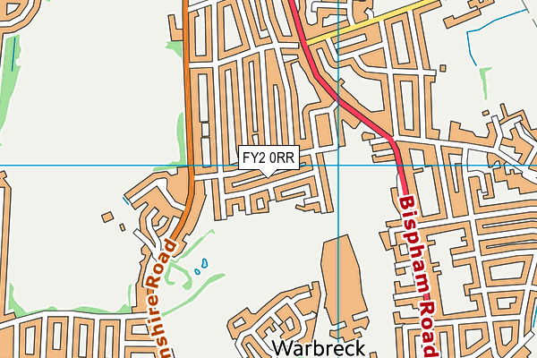 FY2 0RR map - OS VectorMap District (Ordnance Survey)