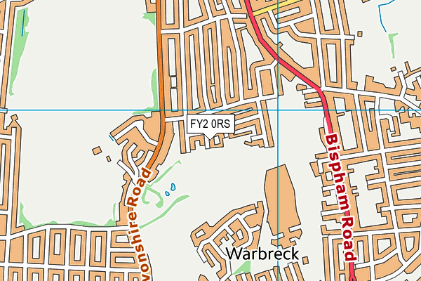 FY2 0RS map - OS VectorMap District (Ordnance Survey)