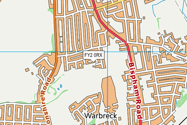 FY2 0RX map - OS VectorMap District (Ordnance Survey)