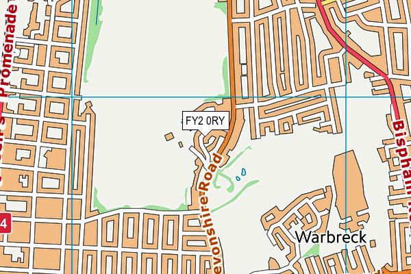 FY2 0RY map - OS VectorMap District (Ordnance Survey)