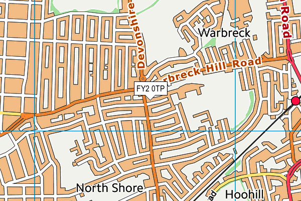 FY2 0TP map - OS VectorMap District (Ordnance Survey)