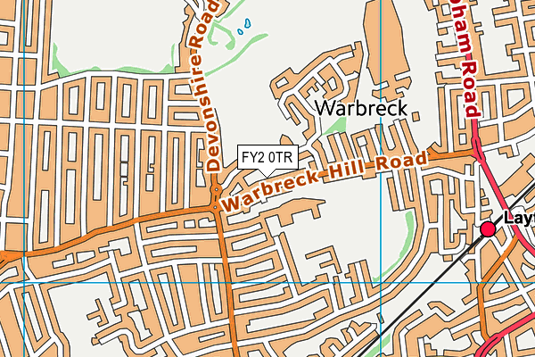 FY2 0TR map - OS VectorMap District (Ordnance Survey)